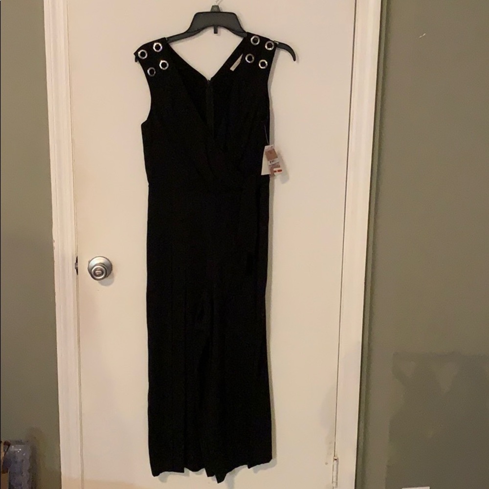 Rachel Roy sleeveless wide leg wrap jumpsuit